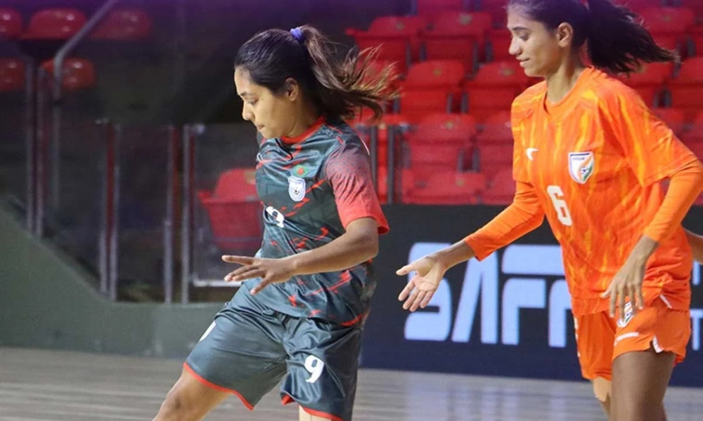 সাবিনার জোড়া গোলে সাফ ফুটসালে ভারতের বিপক্ষে বাংলাদেশের দুর্দান্ত শুরু