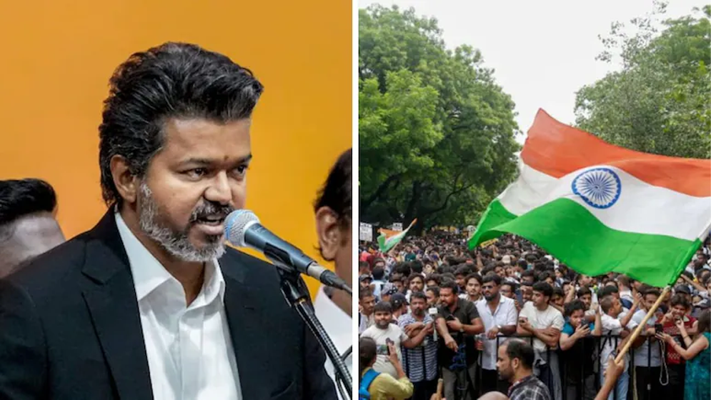 নিট বাতিলের দাবিতে অনড় বিজয়ের দল টিভিকে