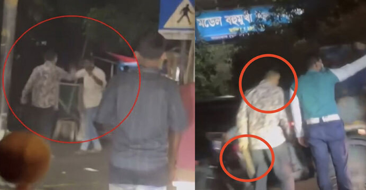 ধানমন্ডিতে প্রকাশ্যে চাপাতি হাতে ছিনতাই, পুলিশের সামনেই চলে গেল যুবক