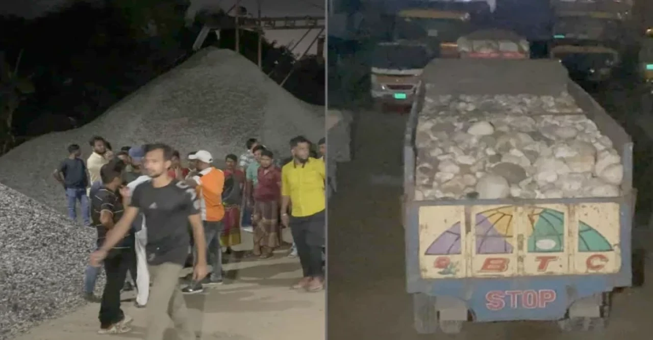 সিলেটের লুট হওয়া ৪০ হাজার ঘনফুট সাদাপাথর ডেমরায় জব্দ