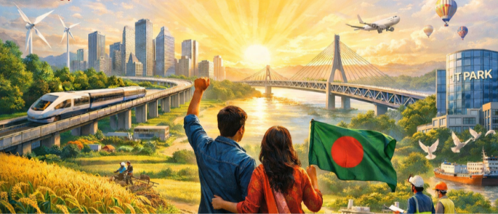 নতুন বাংলাদেশের প্রতিশ্রুতি ;গণমুখী, কল্যাণকামী ও গণতান্ত্রিক সরকার