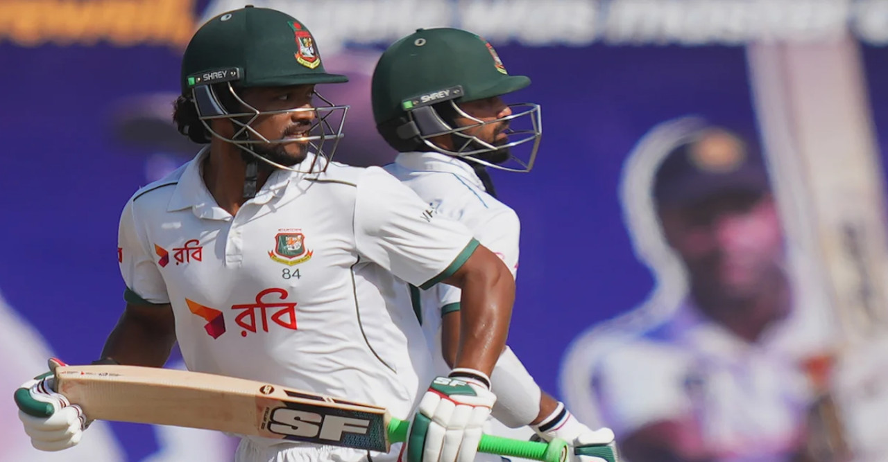 নাঈমের ফাইফার, শান্ত-মুশফিকের দৃঢ়তায় এগিয়ে টাইগাররা