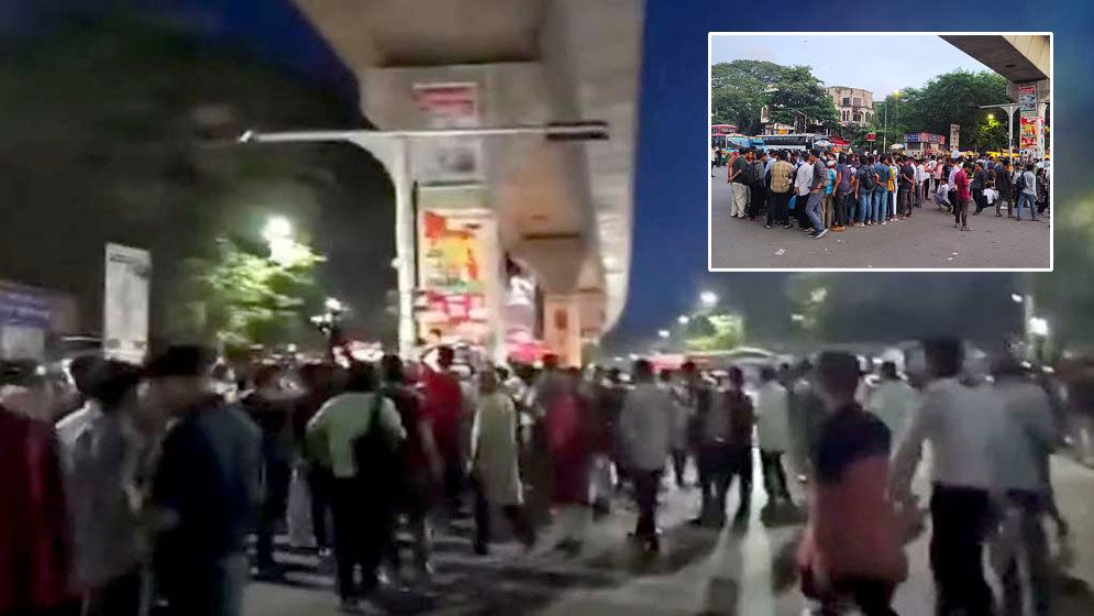 এইচএসসি পরীক্ষার্থীদের শাহবাগ অবরোধে স্থবির যান চলাচল, চরম ভোগান্তিতে নগরবাসী